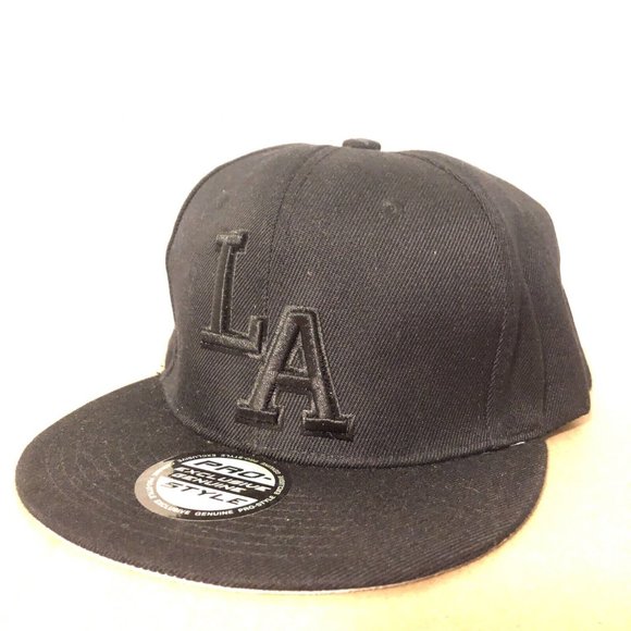 Los Angeles Black Snapback Hat Cap Adjustable Pro Style, Clean & New - Picture 3 of 7
